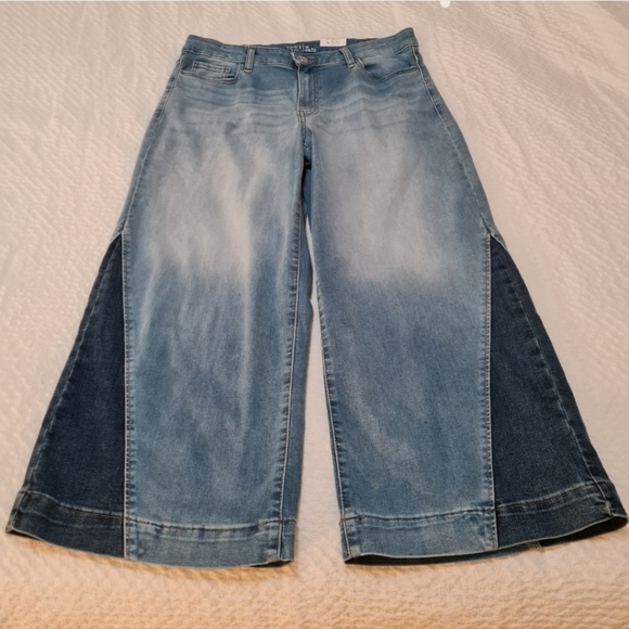 Time and Tru Women's Wide Leg Panel Jeans, Sz,Various - Picture 5 of 6